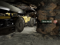 Тренажер виртуальной реальности рудничная шахта (рудник), зона обучения